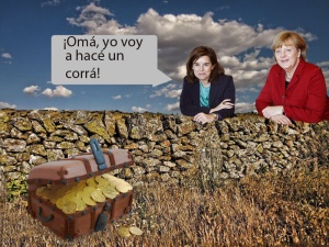 ¿Soraya enseñándole a Merkel el corralilo español?