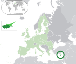 Chipre en la geografía de la Eurozona