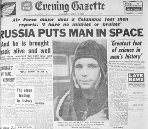 El impacto también mediático del primer ser humano que recorró el espacio: Yari Gagarin