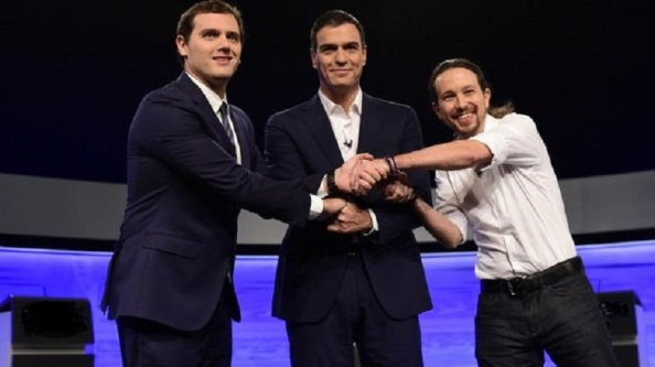 El pacto que no ha sido: Albert Rivera, Pedro Sánchez y Pablo Iglesias